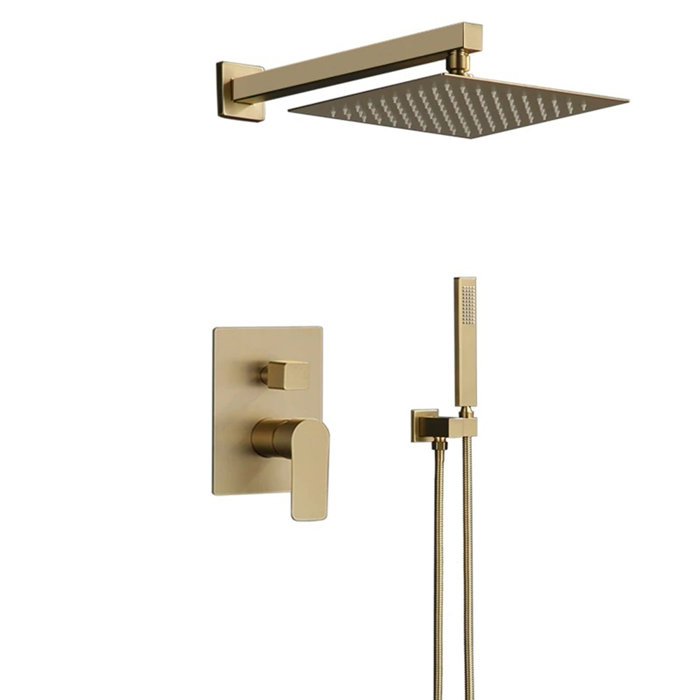 FontanaShowers Napoli Rainfall Volume Control Complete Shower System with Roughin Valve Wayfair